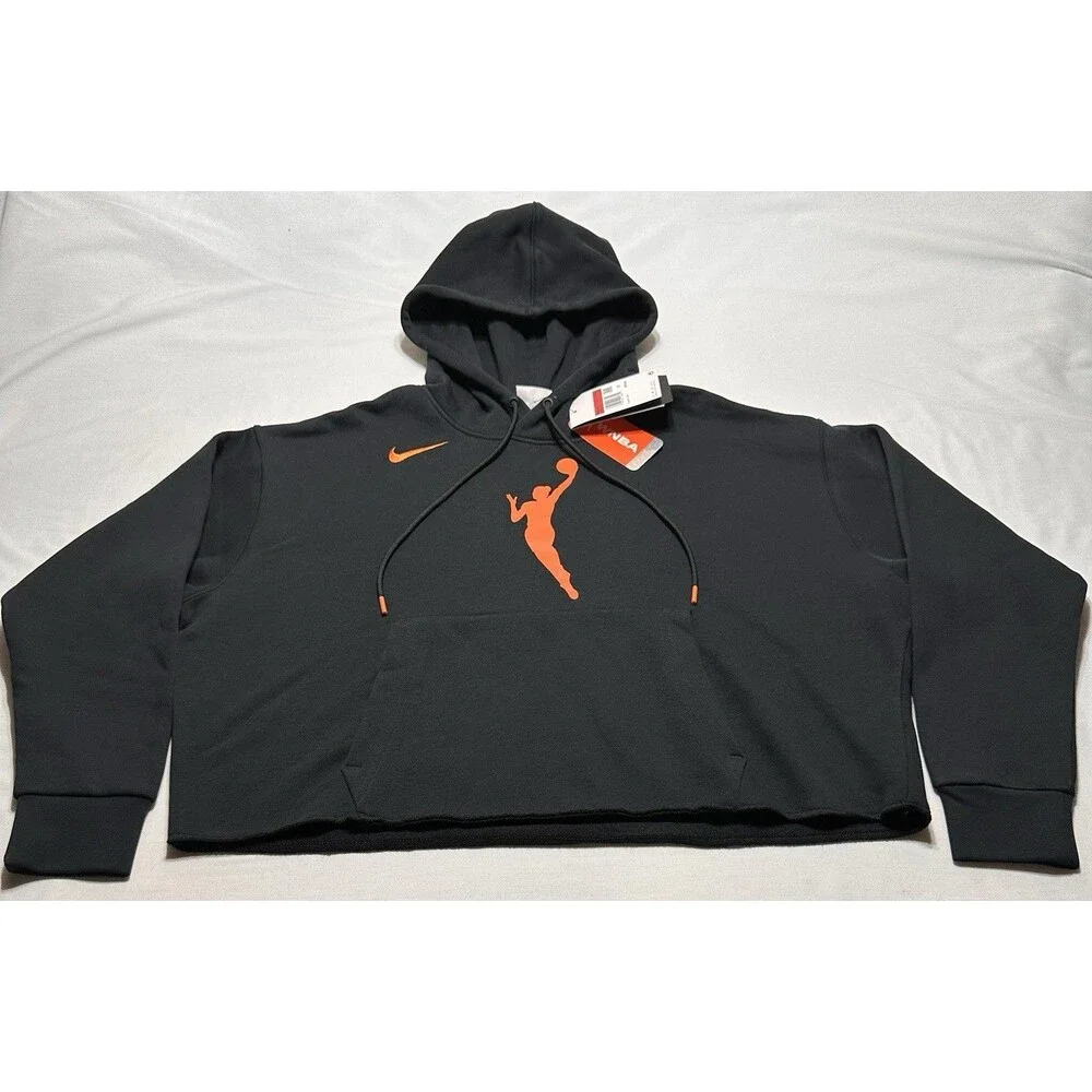 WNBA Nike Women’s Jump Woman Cropped Pullover Hoodie Size L DV6450-820 NWT New - Picture 1 of 13